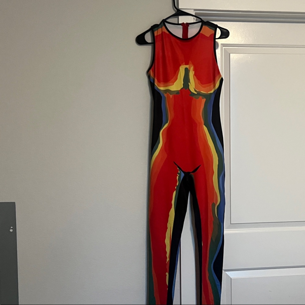 Vibrant Multicolor Sleeveless Jumpsuit
